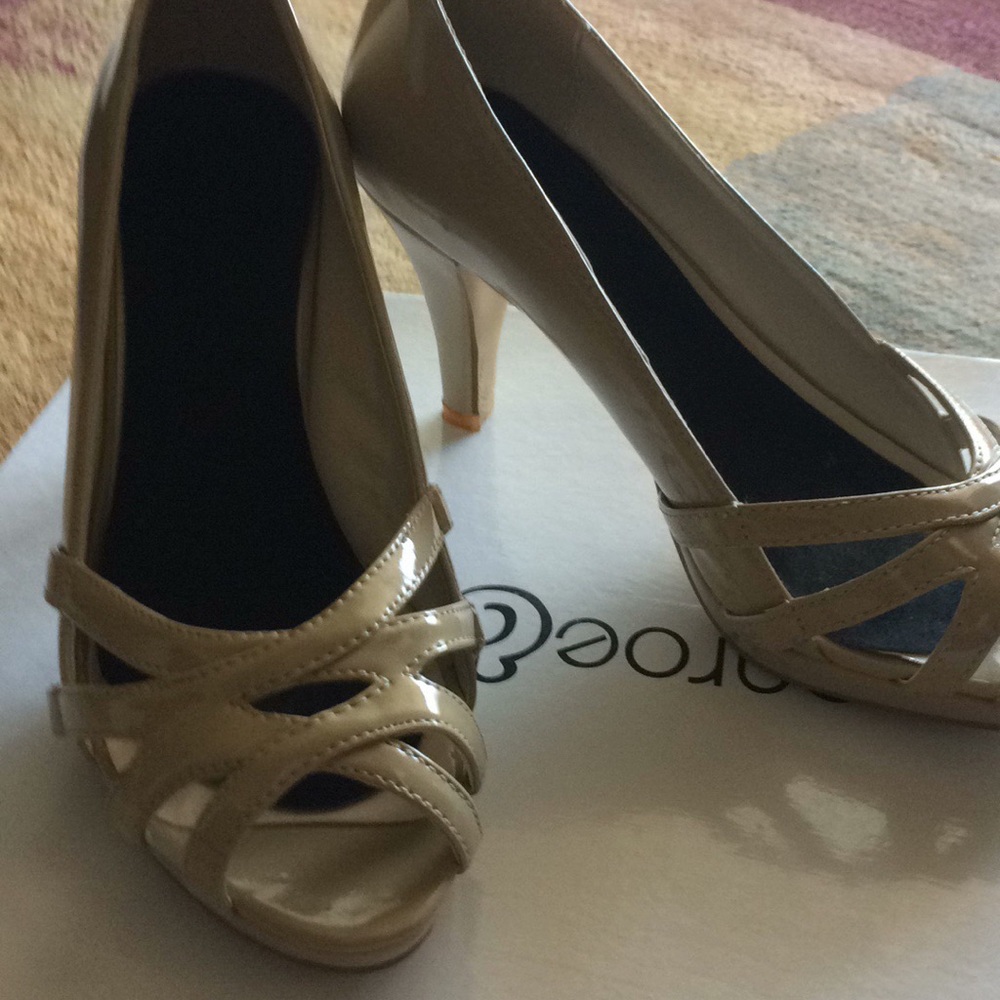 High heeled shoes